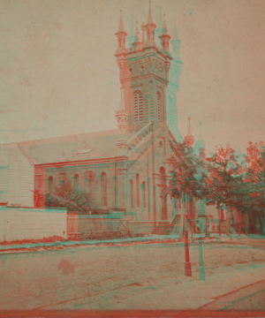 View of 1st (German) Baptist, Mercer St., Newark, N.J. [ca. 1870] [1875?-1890?]