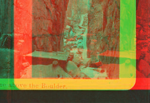 Flume above the Boulder. 1865?-1890?