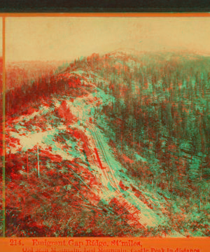 Emigrant Gap Ridge, 84 miles, Old Man Mountain, Red Mountain, Castle Peak in distance. 1866?-1872?