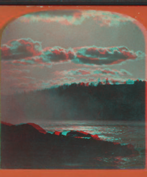 Sunset, from foot of American Falls. 1869?-1880?