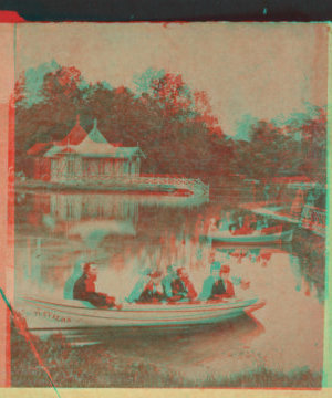 [Boating in Central Park, New York City.] [1865?-1905?]