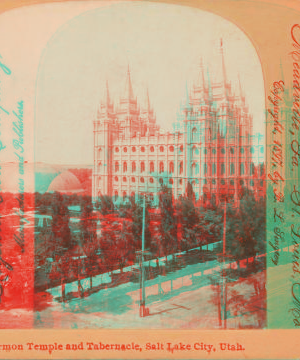 Mormon Temple and Tabernacle, Salt Lake City, Utah. 1865?-1910? c1897