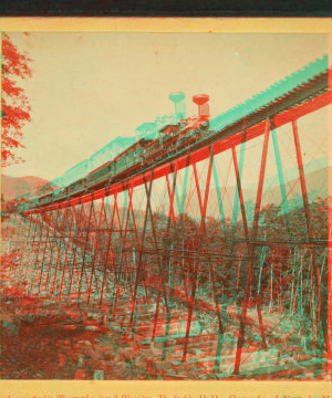 Frankenstein Trestle and Train, P. & O.R.R., Crawford Notch, N.H. [ca. 1872] 1858?-1895?