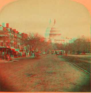 Pennsylvania Avenue and U.S. Capitol. 1865?-1875? 1865-1875