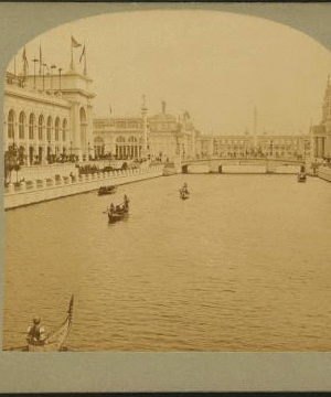 North Canal from Electric building, Columbian Exposition. 1893