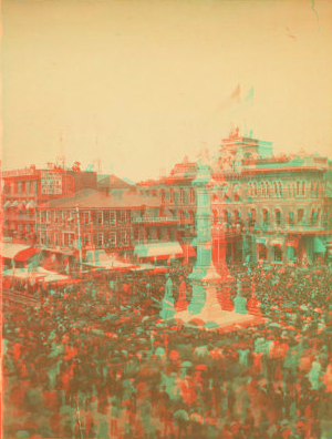 Monument in Penn Square Lancaster City unveiled. 1865?-1885? [1874]