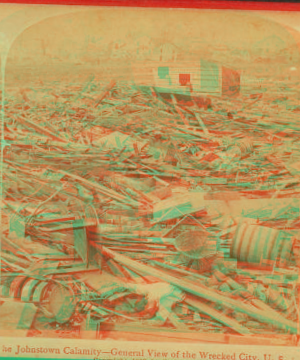 The Johnstown calamity. General view of the wrecked city, U.S.A. 1889