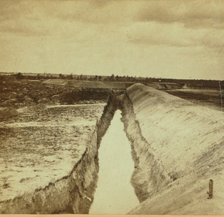 Fort Abbott, City Point line, the fort occupied by Abraham Lincoln during the fight, in front of Petersburg, that resulted in its capture.