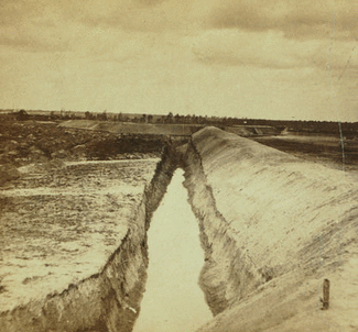 Fort Abbott, City Point line, the fort occupied by Abraham Lincoln during the fight, in front of Petersburg, that resulted in its capture.