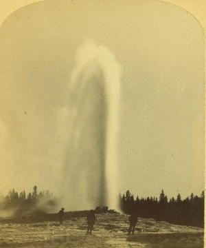 Old Faithful Geyser during Eruption, Yellowstone National Park. 1881-1889