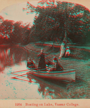 Boating on Lake, Vassar College. [1867?-1890?] [ca. 1890]