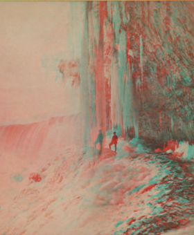 Niagara Falls, under Table Rock, winter, 1866. [1859?-1885?] 1866