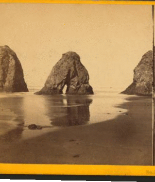 Rocks at mouth of Ten Mile River, Mendocino Co. 1865?-1880? 1870