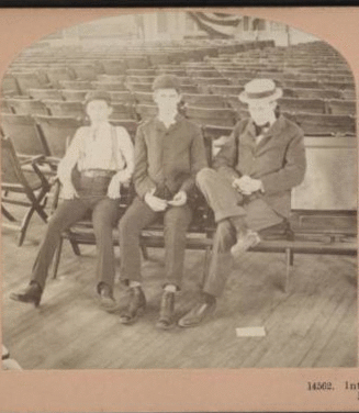 Interior of the Temple of Music, showing the spot where President McKinley stood when assassinated, Pan American Exposition. [1865?-1905?] 1901