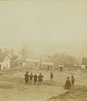 View from the front of the State House looking over the field during the battle of Nashville, Tenn., Dec. 15th and 16th, 1864.