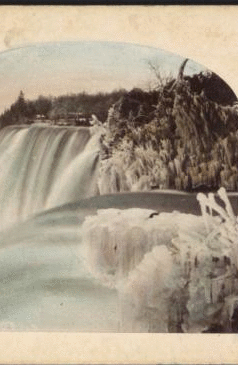 American Fall, Niagara, from Goat Island. Winter Scene. [1858?-1859?]