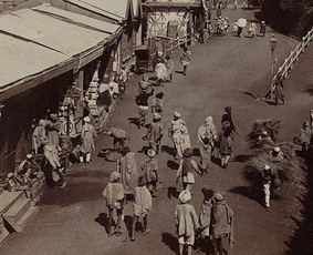 N.W. along the lower bazaar, Simla, India