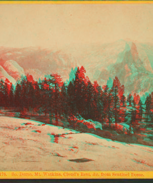 So. Dome, Mt. Watkins, Clouds' Rest, &c from Sentinel Dome. ca. 1870