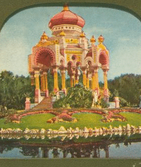 Forest Park, St. Louis. Pavillion reflected on lake. 1898 1870?-1900?