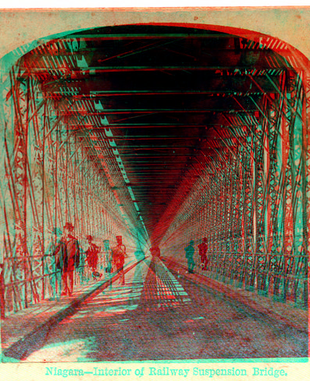 Niagara, interior of Railway Suspension Bridge