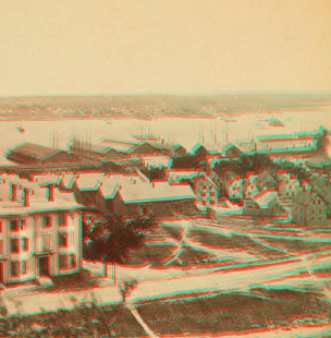 Portland Harbor, Maine, looking south from Munjoy's Hill. 1865?-1883?