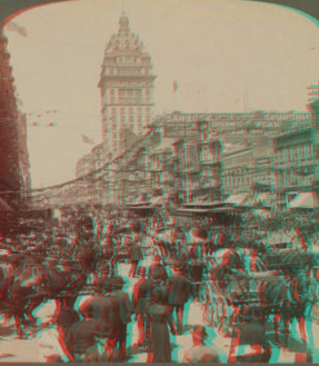 Busy Market Street of the City of the Golden Gate, San Francisco, California. 1901 1860?-1907 After 1906