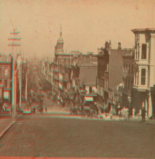 California St., from Dupont, S.F. View east. [ca. 1875] 1860?-1907