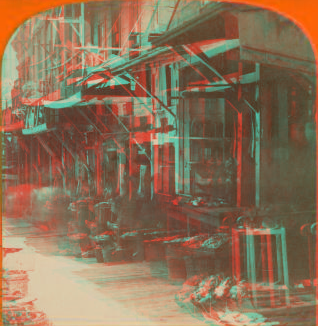 Chinese market places, Sacramento Street. [ca. 1870] 1868?-1900?