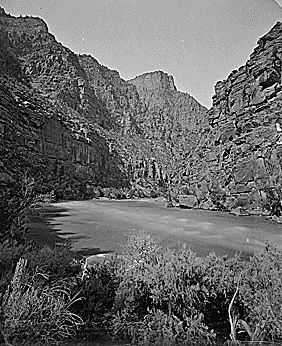 Green River. Canyon of Lodore, Beaman photo, 1871. Old nos. 335, 668, 396.