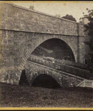 Aqueduct Arch over Sing Sing Kill. This Arch is built of granite, and has a span of 88 feet. [ca. 1865] [1865?-1915?]