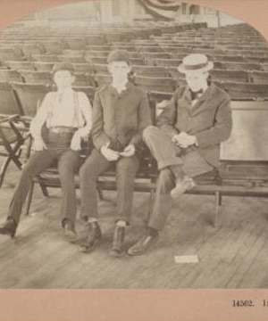 Interior of the Temple of Music, showing the spot where President McKinley stood when assassinated, Pan American Exposition. [1865?-1905?] 1901