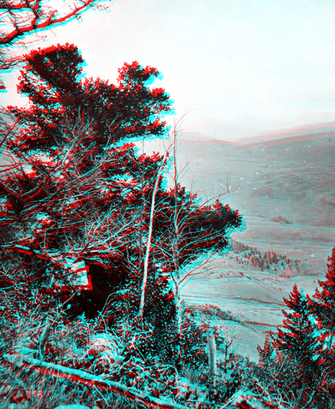 View on the Blue River near Mount Powell, looking up. Summit County, Colorado. 1874.