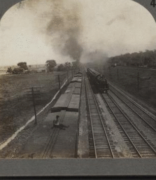 A Busy Path of Commerce in Central New York - Four Track Railway. Electric Road at right, Erie Canal at extreme left. [ca. 1900] [1860?-1900?]