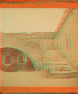 Stairway in the Old Spanish Fort, at St. Augustine, Florida. 1868?-1890?