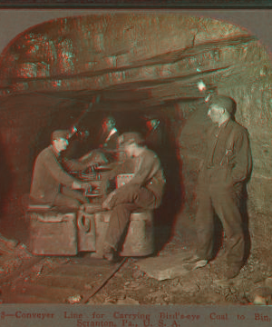 Conveyer line for carrying bird's-eye coal to bin, Scranton, Pa., U.S.A. c1905 1870?-1915?