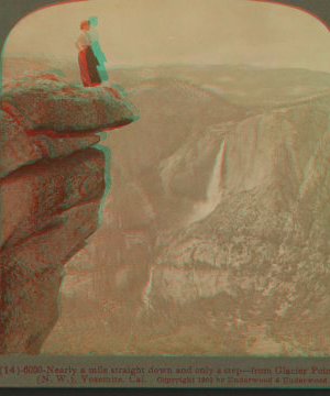 Nearly a mile straight down, and only a step, Glacier Point (N.W.), Yosemite, Cal. 1893-1904