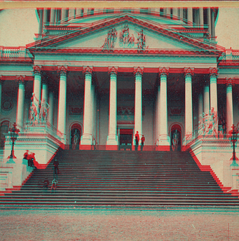 East entrance to United States Capitol, 1866