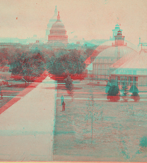 Botanical Garden with west front of United States Capitol in background, undated