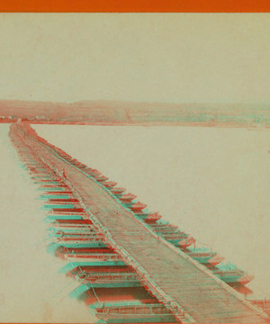 A Pontoon Bridge on the James River.
