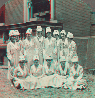 Prominent Washington women in Food Administration uniforms, undated