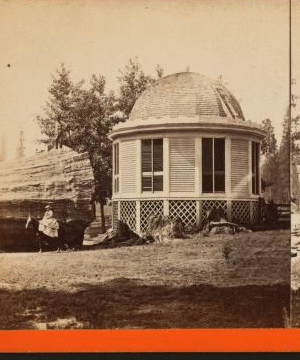Section of the original Big Tree, and house on the Stump. ca. 1864?-1874? 1864?-1874?