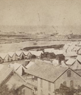 [Bird's eye view of the camps.] [ca. 1875] 1870?-1889?