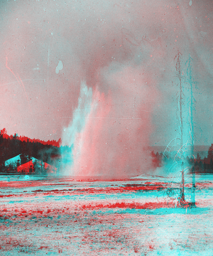 Yellowstone National Park, Wyoming. Daisy Geyser.U.S. Geological and Geographical Survey of the Territories (Hayden Survey).