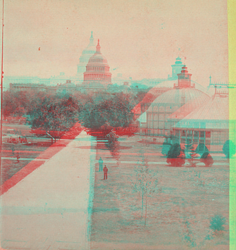 Botanical Garden with west front of United States Capitol in background, undated