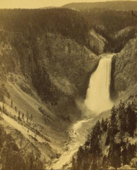 Great Falls of the Yellowstone, 360 feet, Yellowstone National Park. 1881-1889