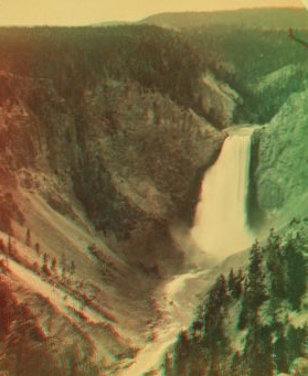 Great Falls of the Yellowstone, 360 feet, Yellowstone National Park. 1881-1889