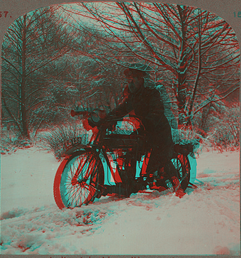 A Dispatch Rider with Urgent Messages in Difficulties on a Snow Clad Italian Hillside