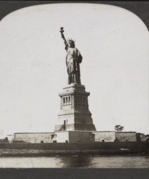 The great Statue of Liberty on Bedloe's Island, New York Harbor, U.S.A. 1865?-1910? [ca. 1900]