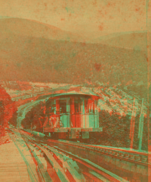 Switchback Railroad. Looking down Mt. Pisgah Plane. 1870?-1885?