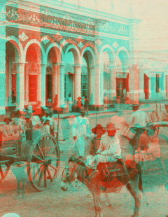 A fine residence and typical street scene of Baranquilla, Colombia. [ca. 1910]